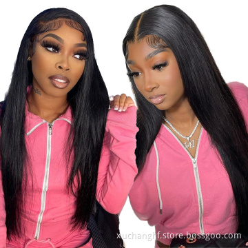 Full Cuticle 150% Brazilian Virgin Hair Lace Front Wig with baby hair,100% virgin water wave human hair lace front wig